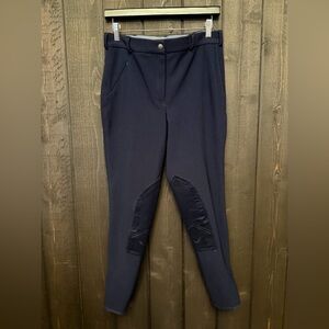 U Brand Riding Breeches Pants Equestrian Sz 32 Womens Navy Blue Knee Patches